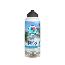 Load image into Gallery viewer, 32 oz Beach Boss Influencers Stainless Steel Water Bottle, Standard Lid