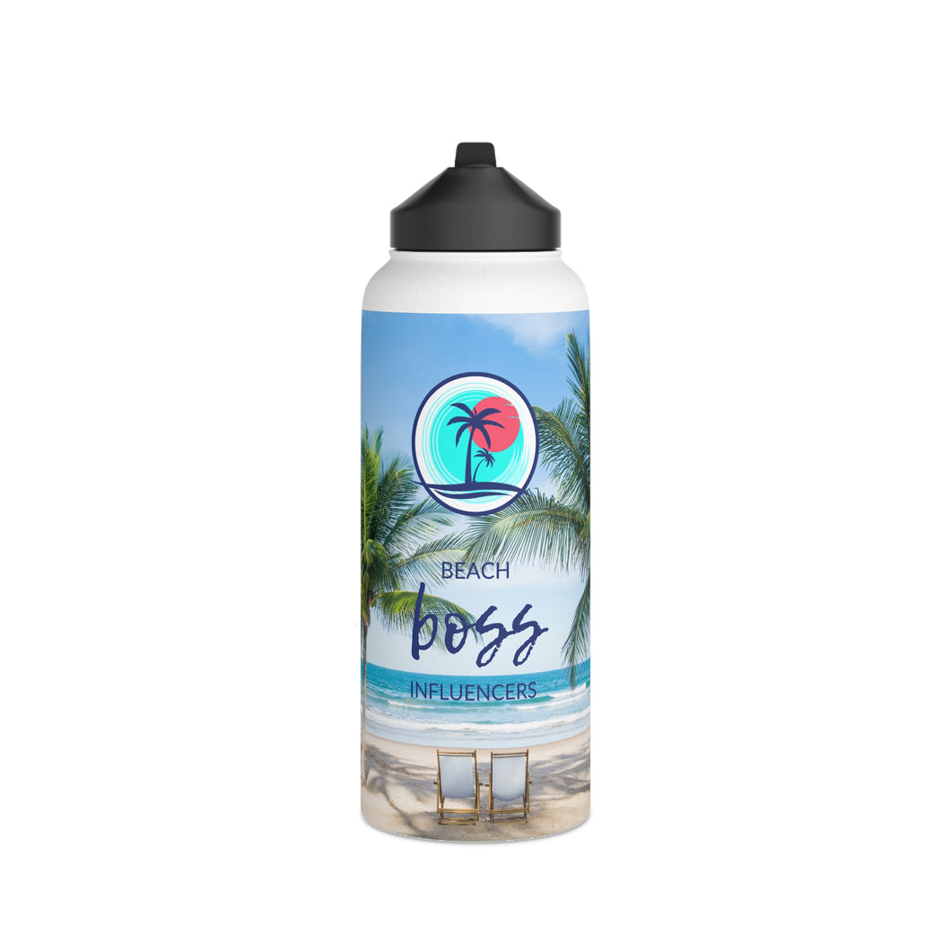 32 oz Beach Boss Influencers Stainless Steel Water Bottle, Standard Lid