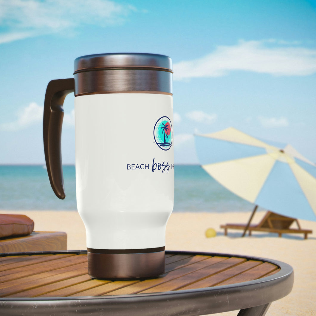 Beach Boss Stainless Steel Travel Mug with Handle, 14oz